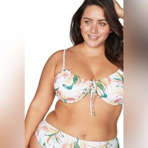 Artesands | April Spritz Degas Bikini Top in White Size 18